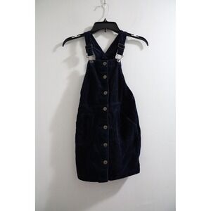 OshKosh B'gosh Girls‎ Size 10 Dark Blue Corduroy Jumper Dress Cute Casual